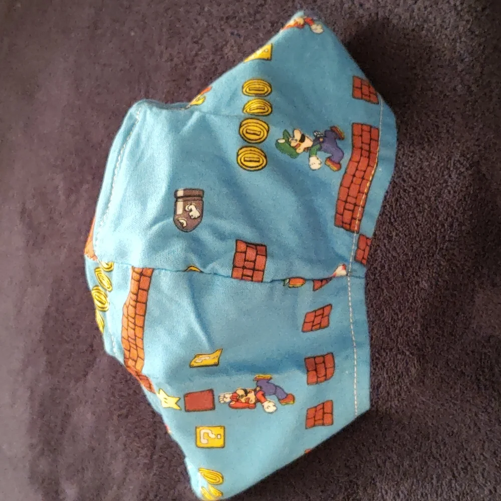 Hand-Crafted Super Mario Brothers Face Mask - EUC